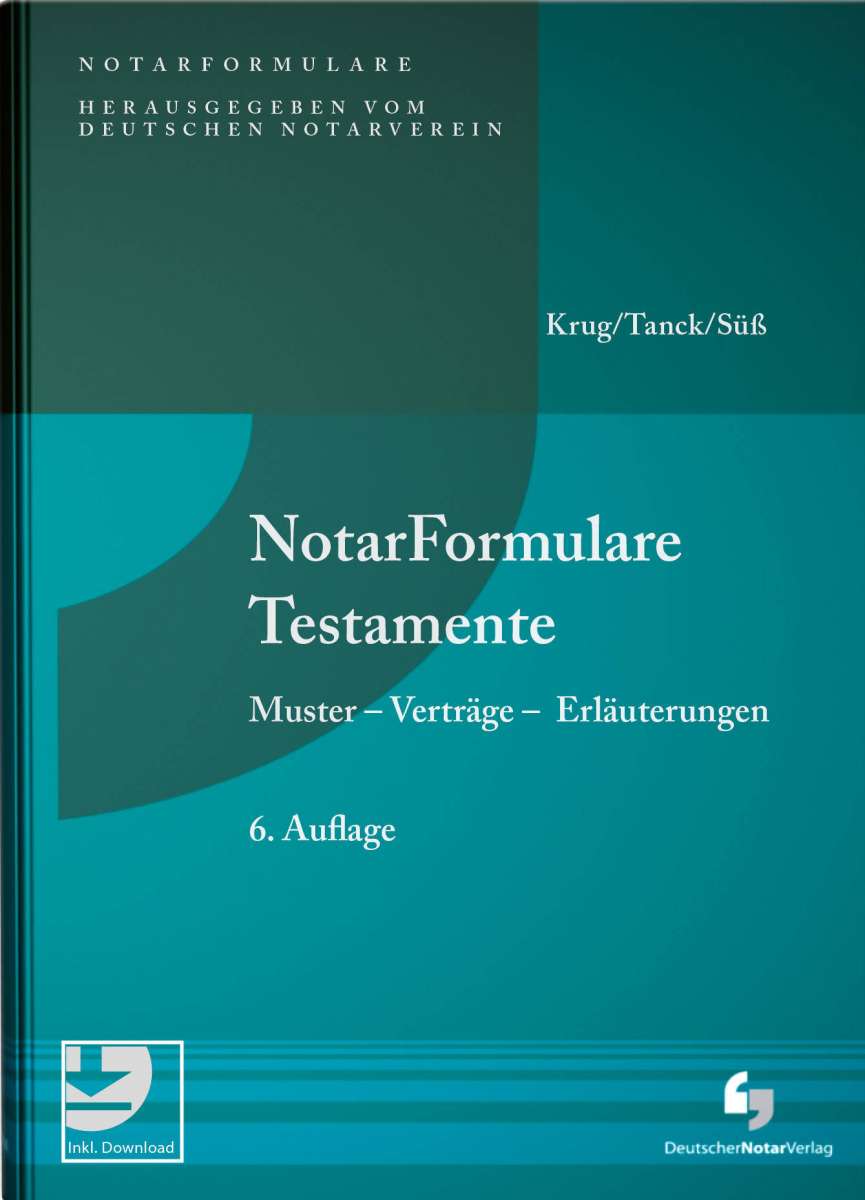 NotarFormulare Testamente | Deutscher NotarVerlag - Fachverlag Für Notare