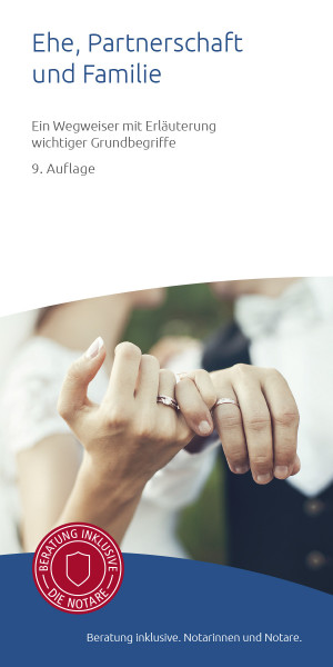 Infobroschüre "Ehe, Partnerschaft und Familie" (50er Pack)