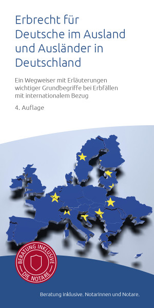 Infobroschüre "Erbrecht für Deutsche im Ausland und Ausländer in Deutschland" (50er Pack)